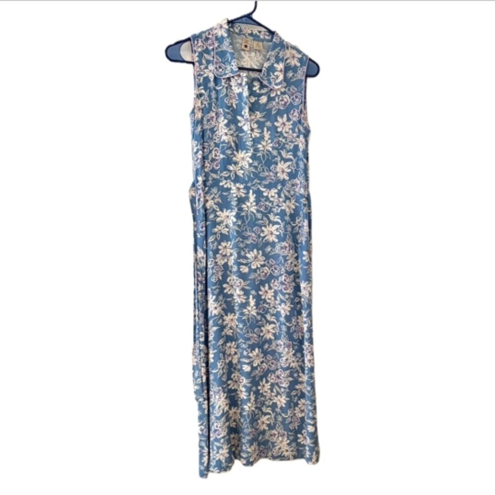 Vintage American Eagle Maxi dress sleeveless collared with belt
